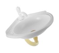 ibasenice Triangle and White Wall Mounted Bathroom Sink Plastic Corner Vanity Basin Space-Saving Compact Design for Small Spaces Home Use