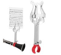 ibasenice Trumpet Lyre Music Sheet Clip Clarinet Oboe Marching Band Sheet Music Holder for Marching Band Performance