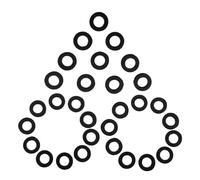 ibasenice Trumpet Valve Felt Washers Cushions Black 30pcs Cotton Universal Replacement Pads for Practice and Repair to Extend Instrument’s Lifetime for Tenor and Long Trumpet