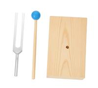 ibasenice Tuning Fork for Physical Acoustic Experiments Aluminum Alloy Forks with Hammer Wooden Box for Education and Sound Therapy