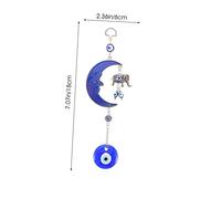 ibasenice Turkish Blue Evil Eye Wall Hanging Ornament Moon Charm for Home Protection Lucky Amulet Gift with Rich Color and Craftsmanship