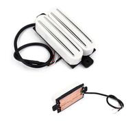 ibasenice Twin Hot Rail Humbucker Neck Pickup with Wires for St Tl Electric Guitar White Dual Coil Design Low Noise Shielding Replacement for Worn Pickups