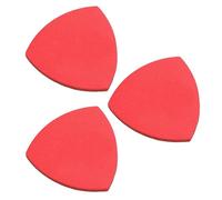 ibasenice Ukulele Replacement Picks Set of 3 Red Leather Plectrums Sturdy Comfortable Grip Portable Guitar Picks for Ukulele Fingerstyle Playing Accessories for Musical Instruments