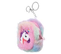 ibasenice Unicorn Plush Coin Purse Small Zipper Pouch with Keychain Cute Cartoon Wallet for Women Girls Boys and Girls Carrying Coins and Keys