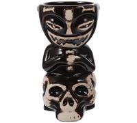 ibasenice Unique Skull Ceramic Tiki Mug 450ml Capacity Decorative and Safe Cocktail Cup for Party or Wedding Banquet with Delicate Details and Distinctive Personality