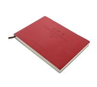 ibasenice Universal Account Book Practical Form Handbook, Lightweight Red | Fake Leather and Paper Build, Simple Stylish Look, for Office Workers and Teachers