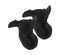 ibasenice Universal Suitcase Replacement Wheels Black Single-Row Swivel Caster Pair for Travel Luggage Trolley Cases Sturdy Repair Parts