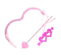 ibasenice Valentine S Day Cupid Heart Costume Set with Sparkly Mini Bow Arrows and Heart Glasses Love-inspired Cosplay Accessories for Party Favors Bridal Shower Halloween Couples Photo