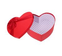 ibasenice Valentine S Day Heart Shaped Box Medium Red Sturdy Paper Chocolate Candy Floral Present Packaging for Couples Romantic Love Expression