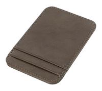 ibasenice Vertical Mini Card Holder for Men Lightweight Pu Leather Business Id Wallet with Multiple Card Slots Deep Grey Protective Sleeve for Driving License