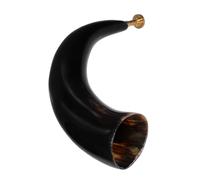 ibasenice Viking Blowing Horn Natural Ox Horn Material Lightweight Portable Role Playing Prop for Pirate Cosplay Halloween Parties and Outdoor Celebrations
