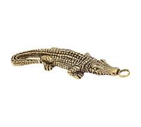 ibasenice Vintage Brass Mini Reptile Keychain Pendant, Retro Animal Charm Keyring for Keys, Purses, and Luggage, Small Antique Brass Keyring Ornament for Women