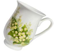 ibasenice Vintage Ceramic Coffee Mug with Elegant Simple Design and Beautiful Lines 300ml Sturdy for Term Use Versatile for Office and Restaurant Use