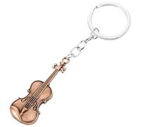 ibasenice Vintage Copper Violin Keychain Pendant, Musical Instrument Keyring for Bag Decoration, Cute Metal Keyring Accessory for Men, 1Pcs