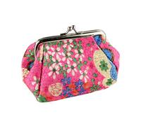 ibasenice Vintage Embroidered Fabric Coin Purse for Women, Polyester Material, Holding Coins and Keys, for Daily Use and Shopping