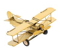 ibasenice Vintage Iron Airplane Model with Sturdy Metal Construction with Realistic Details, Golden Retro Aircraft Ornament Versatile Home Décor Piece for Desk Or Bookshelf