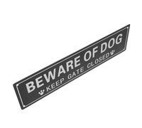 ibasenice Vintage Iron Beware of Dog Sign for Garden Gate Durable Warning Plaque with Caution Text Practical Outdoor Safety Reminder for Courtyard and Dog Houses