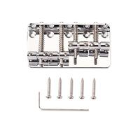 ibasenice Vintage Style String Bass Bridge Metal Guitar Bridge with Screws Suitable for Jazz Bass Solid Construction for Enhanced Tone and Sound Silver
