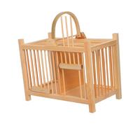 ibasenice Vintage Wooden Cricket Travel Cage for Small Pets and Hamsters Compact Hardwearing Habitat with Openable Door for Interactive Play and Easy Feeding Portable Decorative Pet Nesting