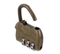 ibasenice Vintage Zinc Alloy Combination Lock Small Padlock with 3-Digit Password for Travel Luggage, Gym Locker, Toolbox Security