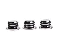 ibasenice Volume Control Knobs for Guitar and Bass Metal Hat Set of 3 Gd114 Silver