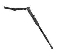 ibasenice Walking Cane Comfortable Handle Straight Handle Shock Absorbing Hiking Walking Stick, 4-section Aluminum Alloy, Black Not Easy to Wear and Tear, for Wounded and Elderly,