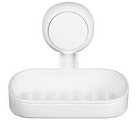 ibasenice Wall Mounted Suction Soap Box with Strong Suction Power, Abs Material, Two Layers Design for Bathroom Supply and Bar Soap Storage Tray, for Shower and Kitchen