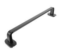 ibasenice Wall Mounted Towel Rack and Slipper Organizer Made of Sturdy Stainless Steel and Plastic, Reusable and Not Easy to Break, for Bathroom and Kitchen Use, 38cm Black No Punch Design