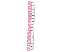 ibasenice Wall Ruler Growth Chart Height Measuring Canvas Wooden Hanger for Nursery and Bedroom Decor White Cloud