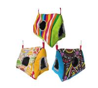 ibasenice Warm Bird Nest for Parrots Double Hole Design Cozy Indoor Sleeping Pad for Birds Material