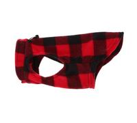 ibasenice Warm Checked Dog Fleece Vest with D Ring for Small to Medium Dogs Soft Hoodie Jacket Red Black Plaid Xl Comfortable Autumn Winter Outerwear for Everyday Wear