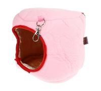 ibasenice Warm Large Pink Hamster Hanging Nest Hammock with Lining Comfortable Small Pet Bed for Cage Safe No Odor Sleeping Place for Hamsters and Dwarf