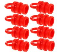 ibasenice Warning Cone Cap Heavy Duty Red with Hook High Visibility 8pcs Plastic Post Cap Weatherproof and Reflective Safety Column Cover for Outdoor Road Safety, Construction Work Zones