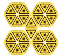 ibasenice Warning Signs Laser Caution 50pcs PVC Adhesive Stickers for Hazard Communication in Hospitals and Factories