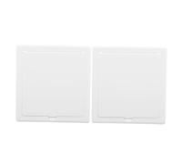 ibasenice Waterproof Flip Cover Outlet Protector Rectangular Design 2pcs with Safety Protection and Dust Prevention, Plastic Profile and Easy for 86 Socket Boxes for Patio and Hotel Use