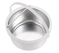 ibasenice Wax Melting Container Aluminum Pot Silver with Handle Design Easy Wax Removal for Waxing Beans Can Be Placed