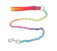 ibasenice Wear Resistant Bite Resistant Dog Leash Portable Chain for Outdoor Activities Durable PU Material Comfortable Wide for Dogs Puppies