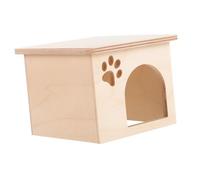 ibasenice Wear-resistant Wooden Hamster House Delicate Hideout for Dwarf Hamsters Rat House Safe and Comfortable Cage Accessories