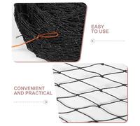 ibasenice Weatherproof Balcony Netting for Cat Safety Black Wire-reinforced Protective Mesh Fence Transparent Fine Mesh Barrier for Pets Anti-falling Cat Enclosure Net with Strong Wind and