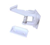 ibasenice White Cabinet Locks Plastic Material for Child Safety with Key 5pcs No Tools Required Adhesive Installation, for Drawer and Cupboard Locks in Kitchen or Nursery