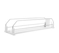 ibasenice White Drink Dispenser Organizer with Sliding Rail Design for Refrigerators and Supermarket Shelves, Multifunctional Abs and Iron Beverage Can and Bottle Rack for Efficient Storage