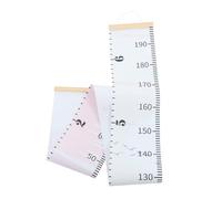 ibasenice White Hanging Growth Chart Ruler for Children Nursery Wall Decor, Portable Wooden and Fabric Height Measuring Chart with Cartoon Style and Simple Design