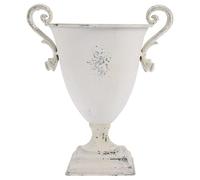 ibasenice White Iron Retro Flower Pot Vintage Style Design Multipurpose Decorative Planter for Artificial Flowers Suitable for Party and Coffee Shops Will Not Crack