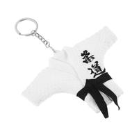 ibasenice White Judo Gi Keychain Stylish Authentic Design Lightweight Martial Arts Keyring with Alloy and Polyester Material for Men and Women for Birthday Or Major Celebration