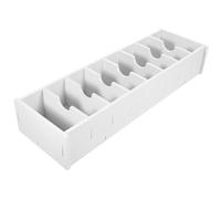 ibasenice White Multilayer Business Card Holder Storage Box Waterproof Pvc Wpc Board Material, Space-saving Office Desk Organizer Stand for Schools and Exhibitions