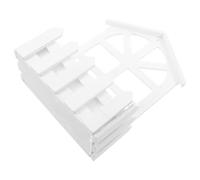 ibasenice White Picket Fence Rectangle Planter Box Wooden Foam Material Rustic Natural Aesthetic Space Saving Wall Mount Easy Installation Planter for Artificial Flowers Balcony Living Room