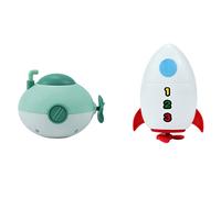 ibasenice Wind-up Bath Toy Submarine and Rocket Set for Boys and Girls, Clockwork Shower Plaything, 2pcs Bathing Toys for Water Fun and Pool Use