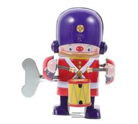 ibasenice Wind Up Clockwork Soldier with Drumming Resistant Iron Construction Reusable Mechanical Walking Percussionist Creative Adults