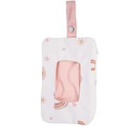 ibasenice Wipes Container Bag Wipe Container Bag for Parents Cute Cartoon Pattern Foldable Polyester-Cotton for Travel and Diaper Changes