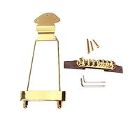 ibasenice Wire Plate Ball Piano in Gold Height-adjustable Tailpiece for Jazz Guitar Parts Featuring Smooth Rolling Ball Rosewood Construction for Archtop Guitar Bridges